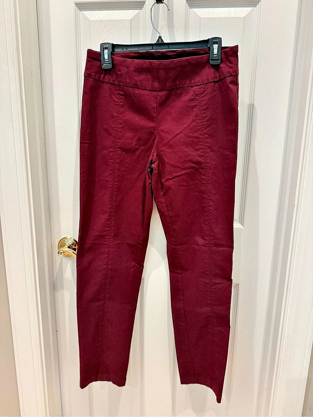 Zac & Rachel Pull-On Ankle Length Pants Burgundy Size 12